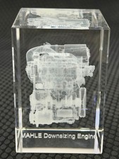 MAHLE Downsizing Engine 3D Paperweight Crystal Laser Engraved Engine 3.5" Tall