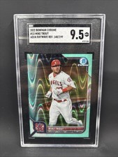 2022 Bowman Chrome - Mike Trout #13 Aqua Raywave Refractor /199 SGC 9.5