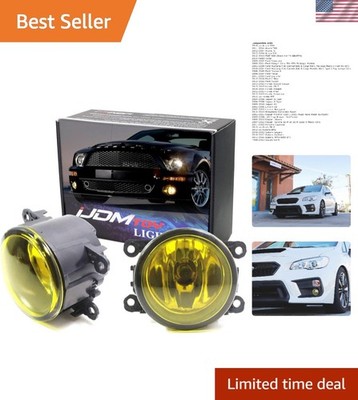 Durable Yellow Lens Fog Light Kit - H11 Halogen Bulbs For Acura, Ford, Nissan