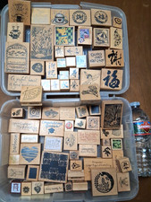 LOT of 75 JAPANES rubber stamp For Creating X-tmas Cards and New Year's Cards
