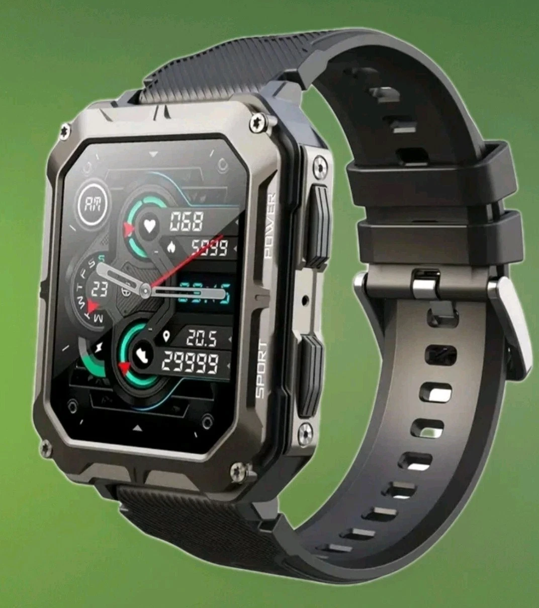 Military Smart Watch for Men(Answer/Make Calls) Rugged Tactical Fitness Tracker.
