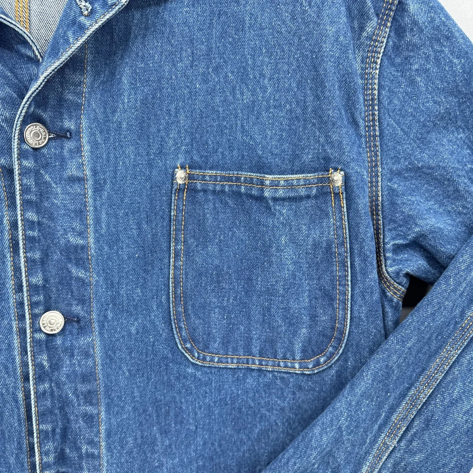 Abrigo Chaqueta De Colección Polo Ralph Lauren Denim Tareas Hombres Plumero Medio Ropa de Trabajo Años 90 Foto 4 de 4