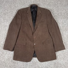 Ralph Lauren Blazer Mens 44L Brown Corduroy Polyester Blend Preppy Dark Academia