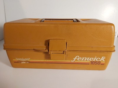 Vintage Fenwick Woodstream 1050 Two Tray Tackle Box Orange