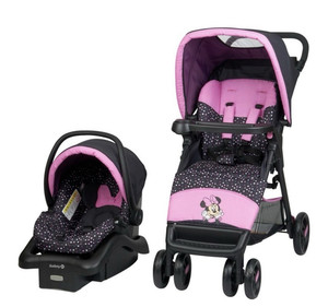 Safety 1st Minnie Mouse Travel System Stroller & Infant Car Seat Pink/Black