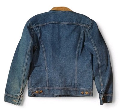 Vintage 70s 80s Lee Storm Rider Jacket Denim Corduroy Blanket