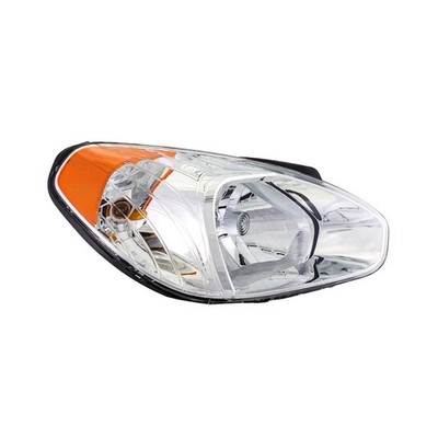 For Hyundai Accent 2006-2011 Headlight Passenger Side Amber/Clear Lens Halogen