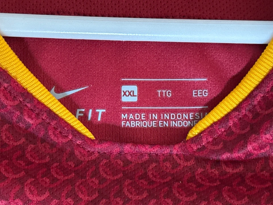 Camiseta de fútbol 2018 auténtica Nike AS Roma Home XXL USADA EN EXCELENTE ESTADO envío rápido Foto 3 de 4