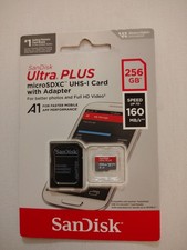 SanDisk Ultra PLUS 256GB MicroSDXC UHS-I Memory Card with Adapter 160MB/s