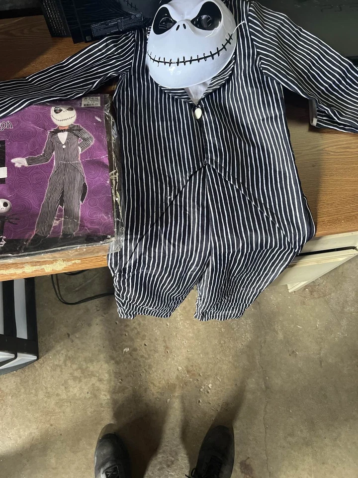 Disfraz Jack Skellington Niño M 8-10 Pesadilla Navidad Máscara Mono Foto 3 de 4