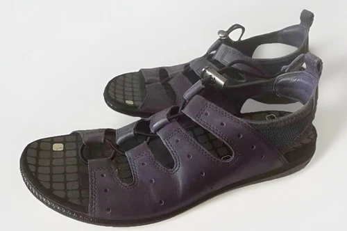 Sandali da pescatore ECCO JAB donna US 6 6 5 viola pelle cravatta elastica EU 37