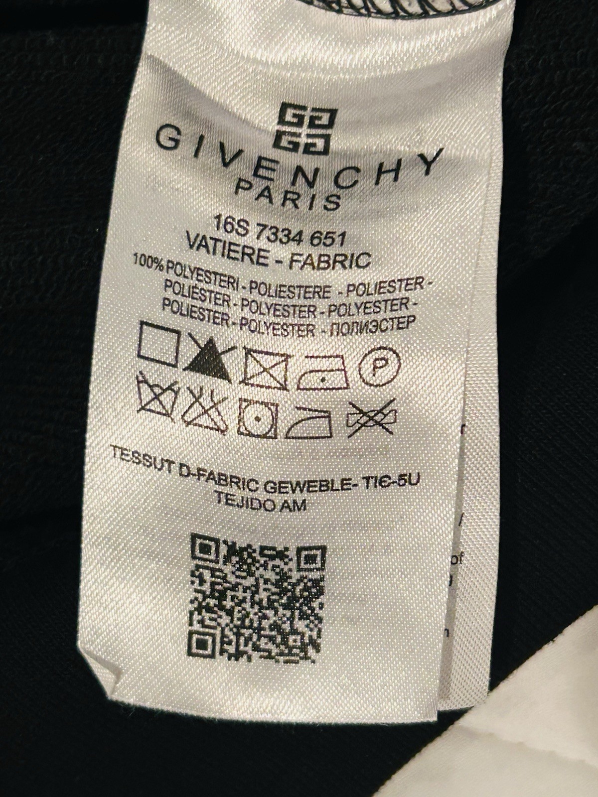 AUTHENTIC GIVENCHY PARIS Blk Stacked Embossed Log… - image 4