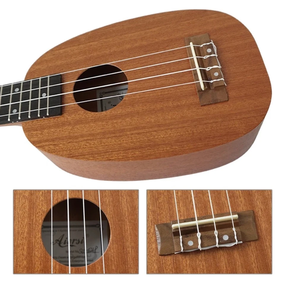 Ukeleles soprano marca Aiersi 21 pulgadas con forma de piña ¡Buena calidad! Foto 4 de 4