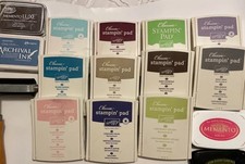 Lot of 14 Assorted-STAMPIN' UP Classic Stamping Ink Pads Pre Owned L K 