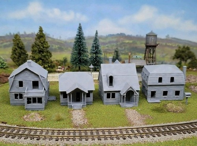 #ad #ad 4 Pack N Scale Sears Chateau Rodessa Lorain Purita Home 1:160 Scale House $16.99