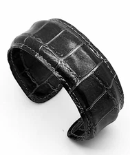 B001 Western Tribal Faux Snakeskin black 1.15 'Wide Cuff bangle Bracelet