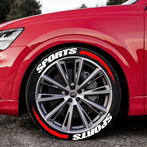 Permanent Tire Lettering Sticker SPORTS 1.06'' 14''-22'' Wheel 8 Sets Waterproof - Bild 5 von 5