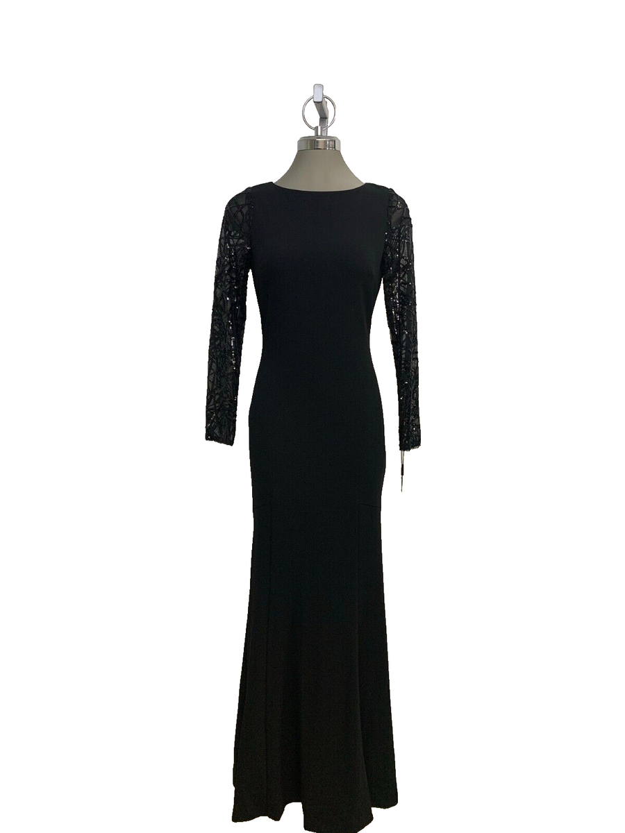 sachin and babi light blue dress Cut-Out Long Sleeves Black Wedding Guest Dress main image 0