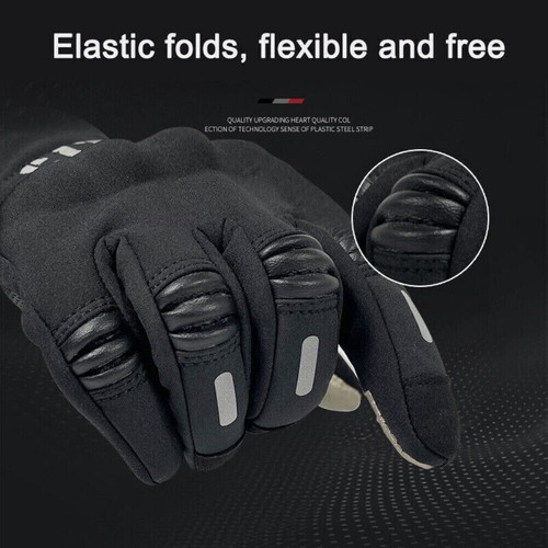 Winter Fleece Motorcycle Gloves Touchscreen Cycling Riding Gloves+Warm Balaclava - Picture 7 of 16
