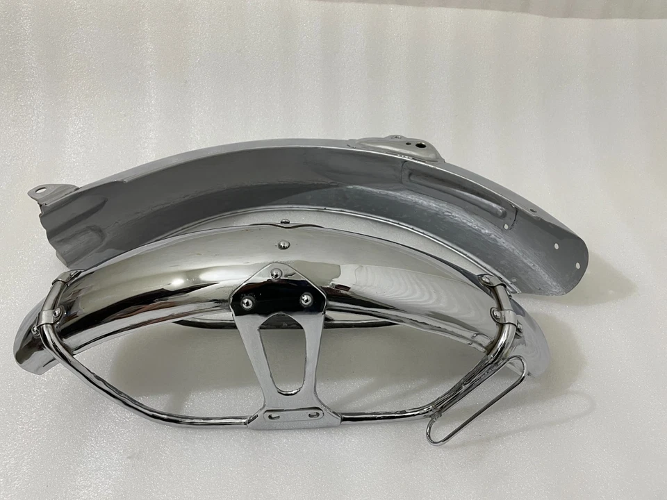 Juego guardabarros delantero y trasero Honda CL50 CL70 Scrambler acero cromado |Apto para Foto 3 de 4