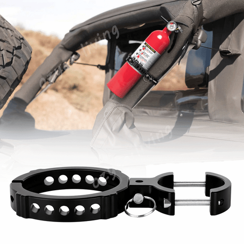 Car Roll Bar Fire Extinguisher Holder Mount Bracket Adjustable for Jeep Wrangler - Picture 2 of 12