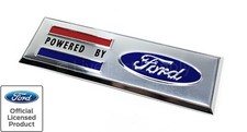Powered By Ford Adhesive Fender Emblem For Ford Mustang - 4 12 X 1 12 Powered By Ford Adhesive Fender Emblem For Ford Mustang - 4 12 X 1 12