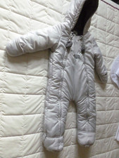 NEUVE COMBINAISON PILOTE VERT BAUDET BEBE 9 MOIS GRIS PERLE DOUBLURE POLAIRE