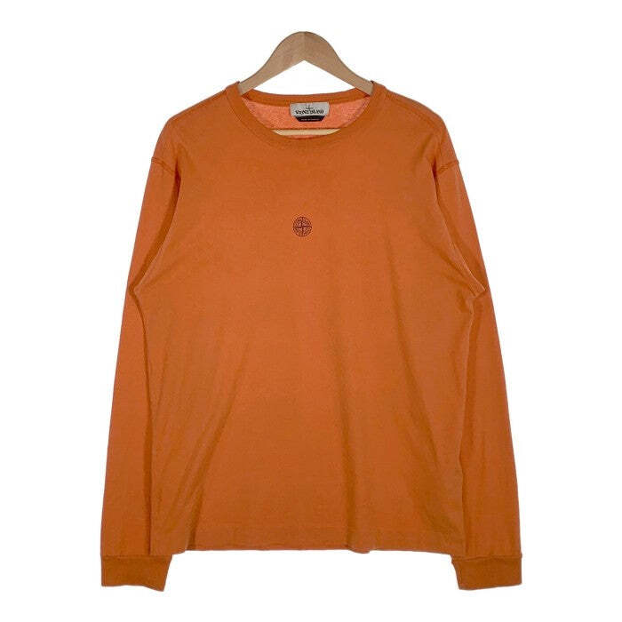 STONE ISLAND L S Tee Print Long Sleeve Orange Size Used | eBay