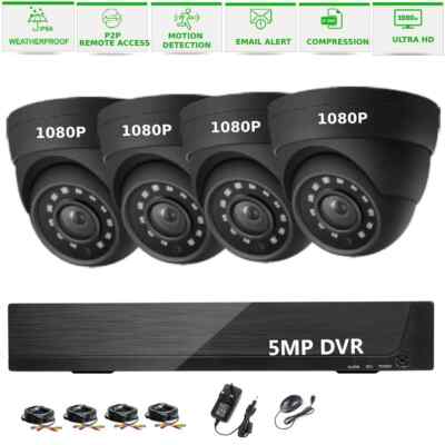 CCTV Kamerasystem HD 1080P DVR Festplatte Außenbereich Zuhause/Büro Sicherheitskit UK