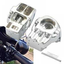 Chrome Switch Housing Covers For Harley Electra Glide Road King FLTR FLHTK FLHR