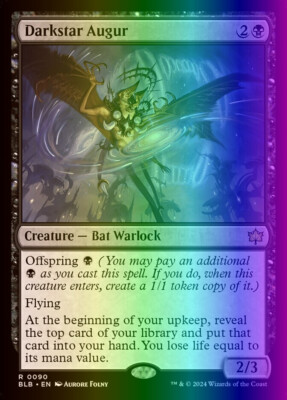 MTG Magic the Gathering Darkstar Augur (90/427) Bloomburrow LP FOIL