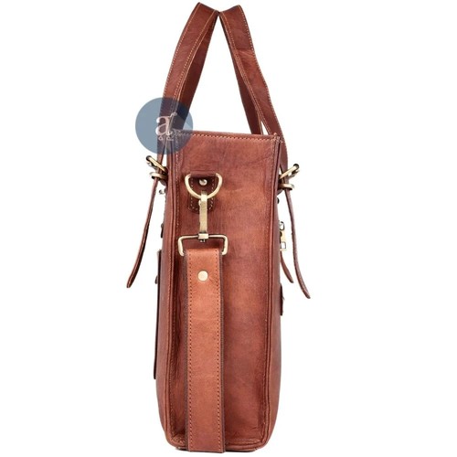 Elegant Leather Handmade Everyday Womens Leather Style Work Bag Perfect Gift - Picture 3 of 18