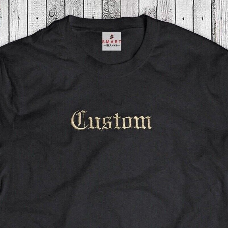 Embroidery Custom Name Old English - Embroidered gift