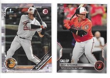 Adley Rutschman 2019 1st Bowman Draft (1) & 2022 Topps Now Call Up (1) - Orioles