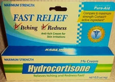 Pure-Aid Hydrocortisone 1% Ant Itch Cream Max. Strength Lot of 1 to 6 (0.5 Oz) *