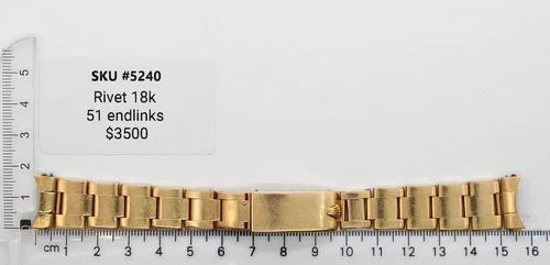 Watch band for Rolex Datejust 31 17 mm Rivet pins rare vintage