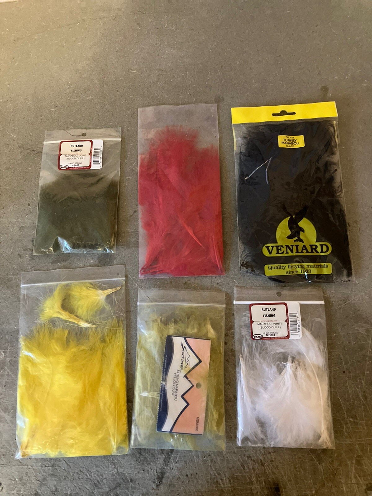 Fly Tying Turkey Marabou Feathers 6 Packs Various Colours eBay