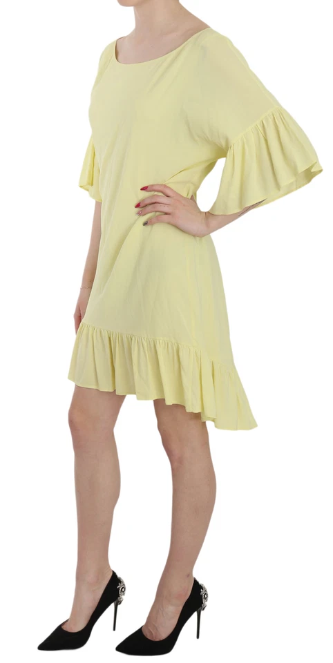 Vestido PATRIZIA PEPE Amarillo Manga Corta Cambio Volantes Mini IT42/US8/M PRECIO DE VENTA SUGERIDO POR EL FABRICANTE $850 Foto 3 de 4