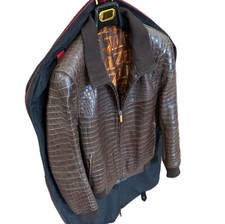 $110K ZILLI 50 PAINTING Brown Crocodile Porosus Jacket NWT!