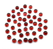 Grenat - cabochon rond - 45pcs - 20.15Cts - Ø 4-4.1mm - sertissage