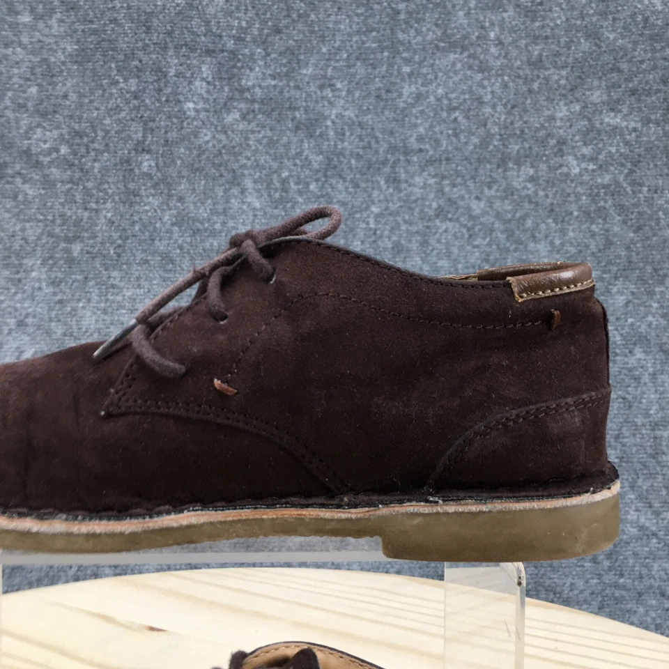 Kenneth Cole Botas Jóvenes 2 Niños Oferta Real Informal Tres Ojos Chukka Tela Marrón Foto 4 de 4
