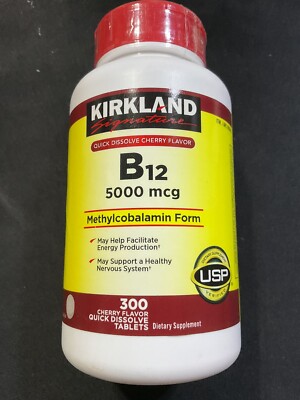Kirkland Signature Vitamin B-12, Quick Dissolve, 300 Cherry Flavored Tabs