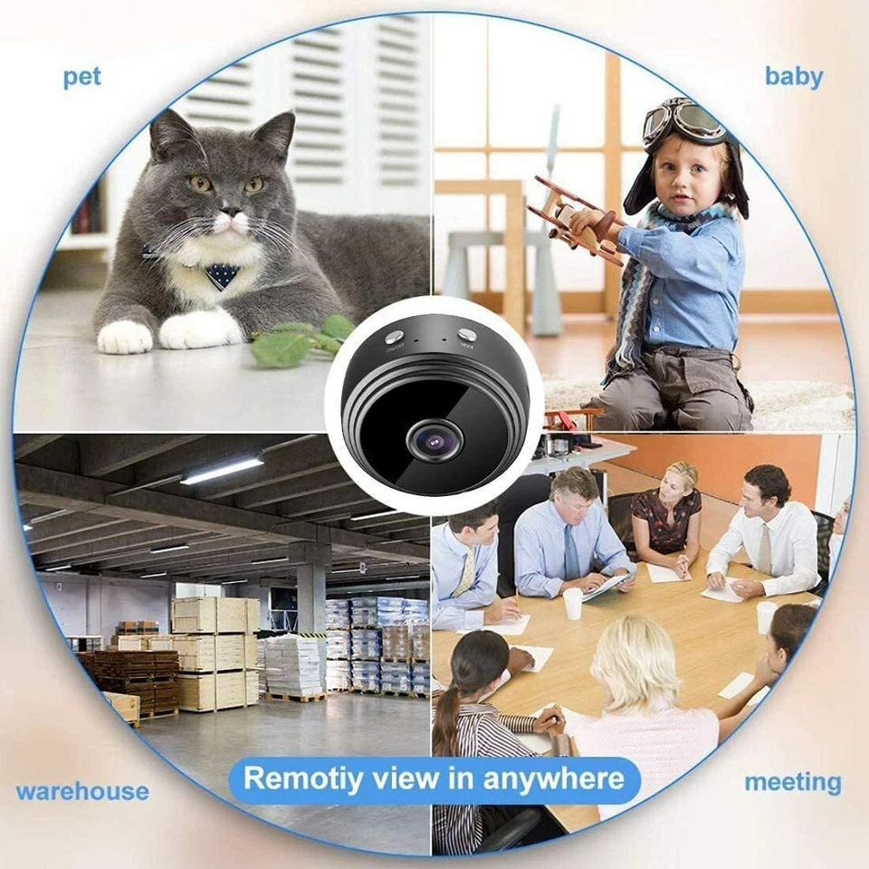 Mini Telecamera  HD 1080P Telecamera  Wifi Senza Fili Microcamera - Immagine 2 di 4