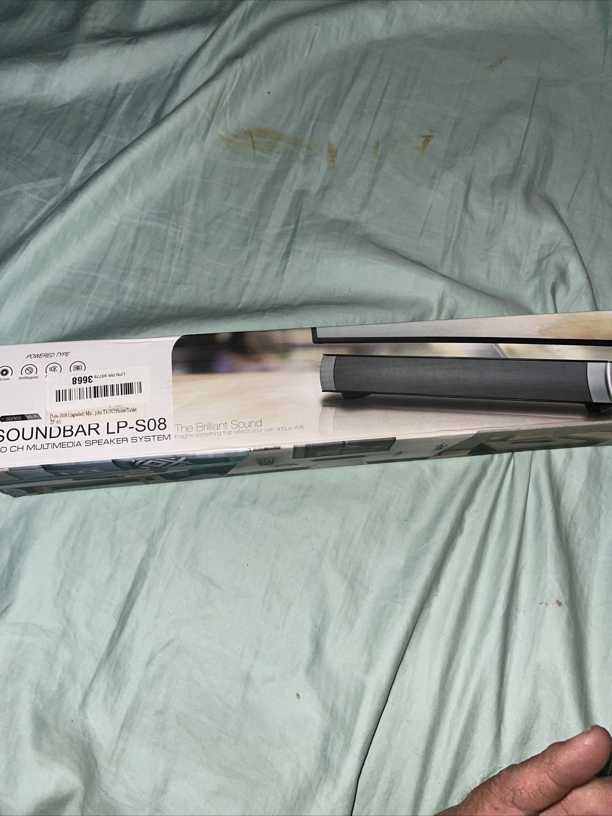 Soundbar (LP-S09) 2.0 CH Multimedia Bluetooth Speaker System - Black - Used-image