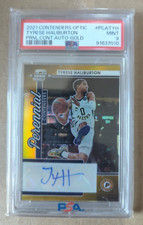 2021-22 Tyrese Haliburton Optic Perennial Contenders Gold /10 Auto PSA 9 Pop 1
