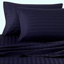 Damask Stripe Standard Pillow Sham 100 Egyptian Cotton 500 TC, 1 Sham, NEW