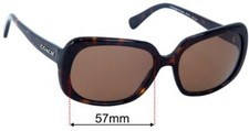 SFx Replacement Sunglass Lenses fits Coach HC8178 - 57mm Wide