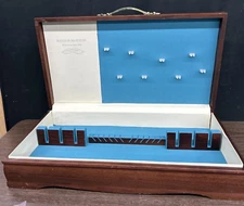 Reed & Barton Flatware Silverware Wood Storage Chest + Service for 8 + Serving