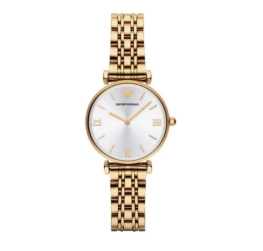 RELOJ EMPORIO ARMANI MUJER ACERO INOXIDABLE CORREA ORO Y ESFERA PLATEADA AR1877 Foto 2 de 4