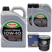 MotoröL Set Syntech 10W-40 Meguin 7 Liter + ÖLfilter FüR Toyota Hiace IV Bus 2.5